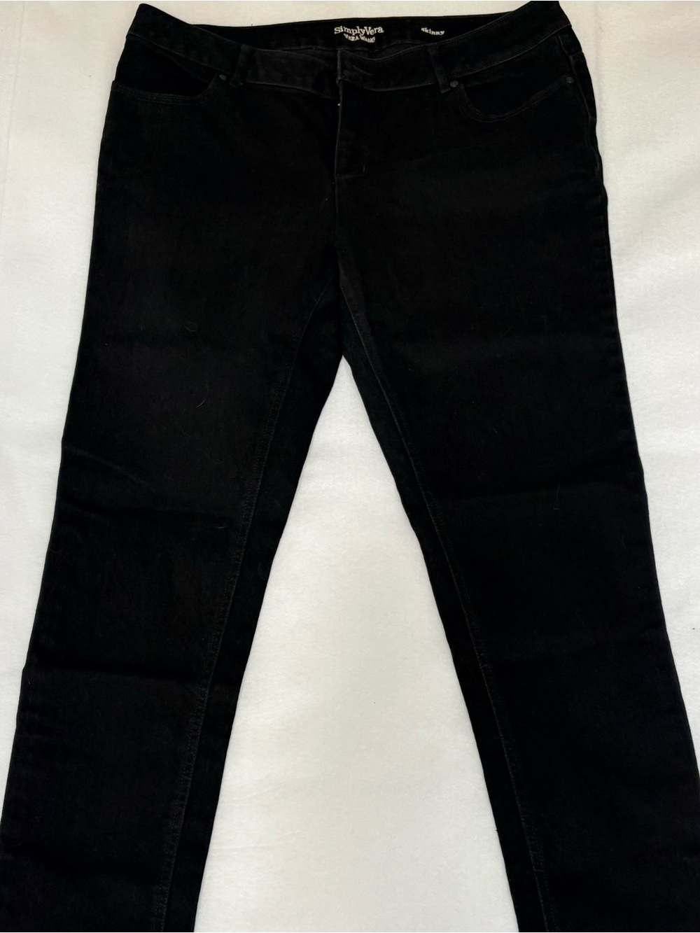 Simply Vera Vera Wang Black Skinny Jeans Size 14, Casual Denim,